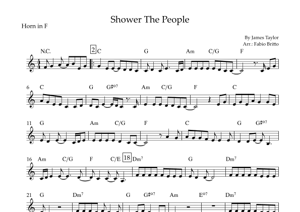 Shower The People (arr. Fabio Britto)