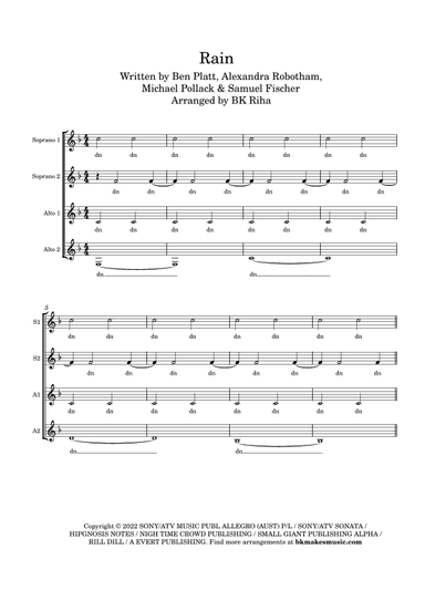 Rain (arr. BK Riha / Brandy Kay Riha)