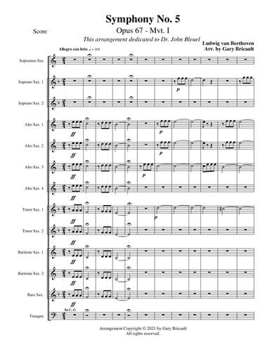 Symphony No. 5 (arr. Gary Bricault)