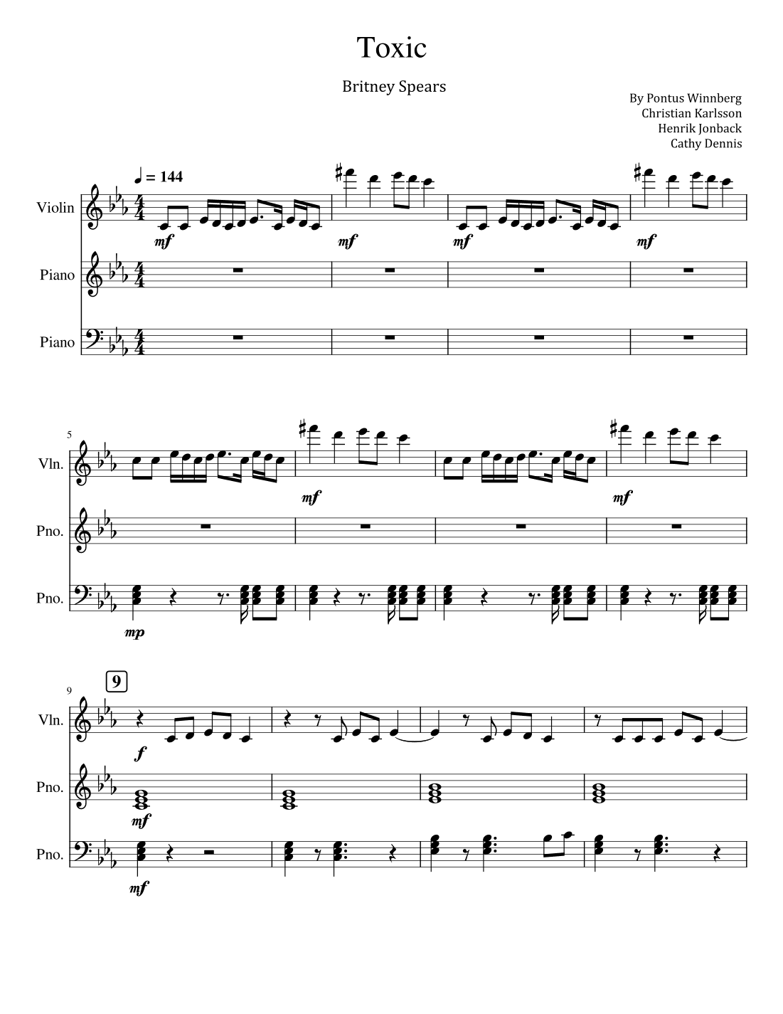 Toxic (arr. poon)