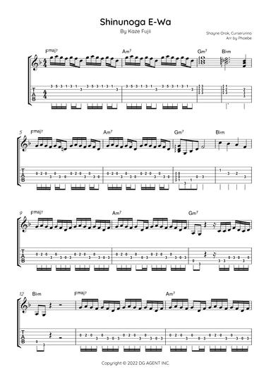 Shinunoga Iiwa (arr. Arr. Phoebe)