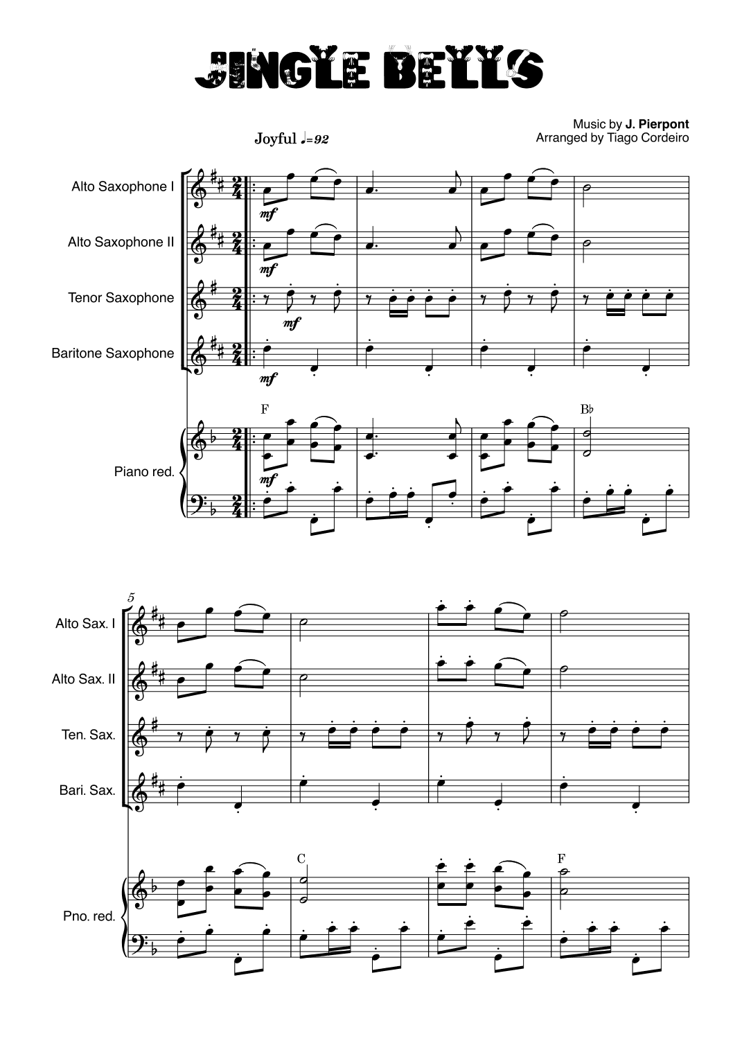 Jingle Bells (arr. Tiago Cordeiro)