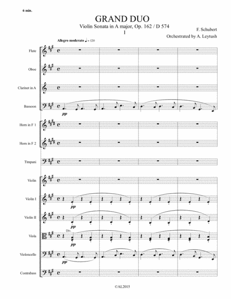 F. Schubert - "GRAND DUO", Violin Sonata in A Major, Op. 162/D574, for Violin and Chamber Orchestra