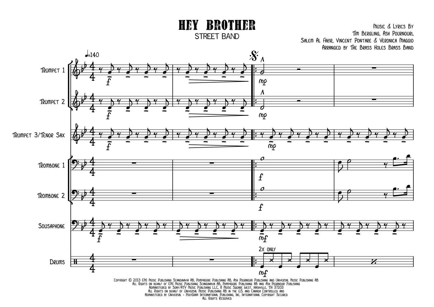 Hey Brother (arr. The Brass Holes Brass Band)