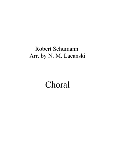 Choral (arr. Nick Lacanski)