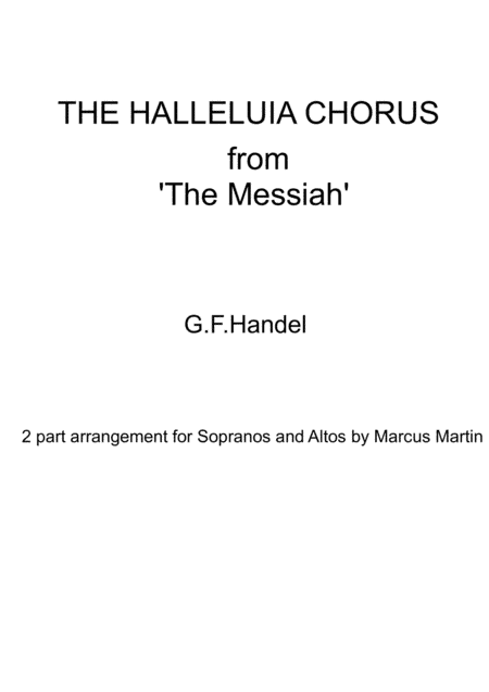 Halleluia Chorus (arr. Marcus Martin)