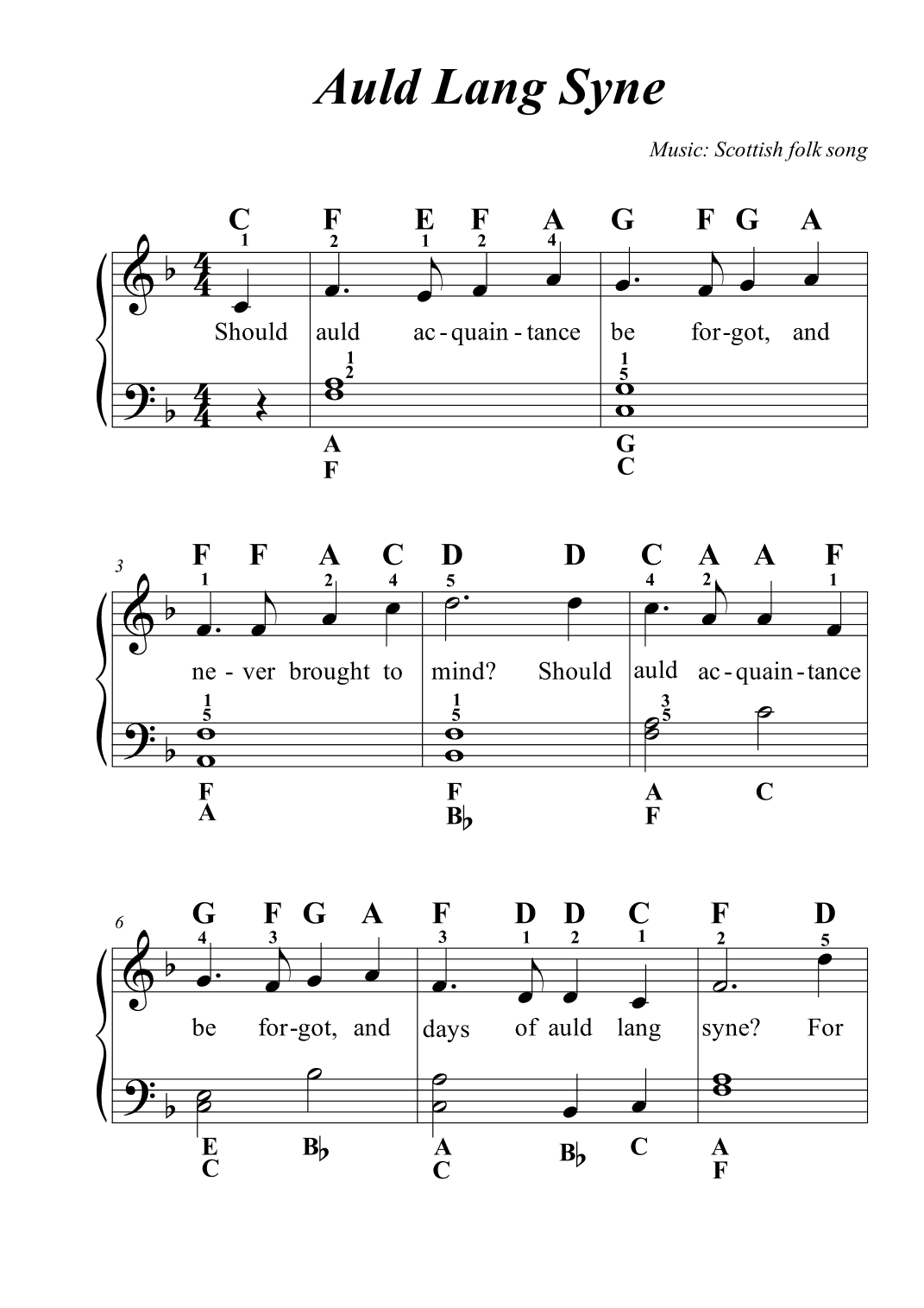 Auld Lang Syne (arr. Avgusta Udartseva)
