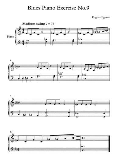 Blues Piano Exercise No.9
