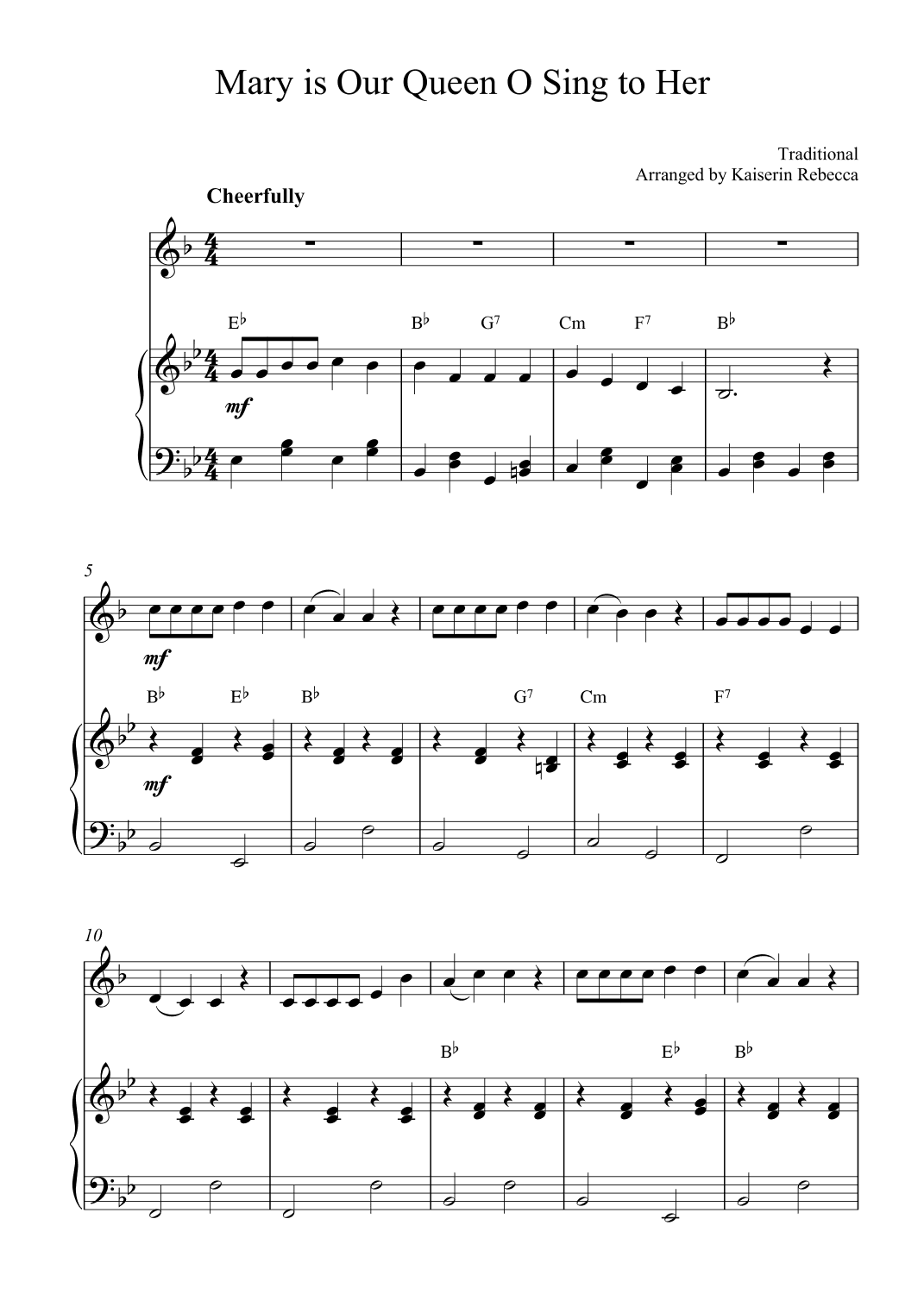 Mary Is Our Queen O Sing To Her (arr. Kaiserin Rebecca)