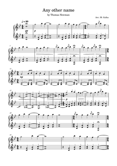 Any Other Name (arr. Magdalena Galka)