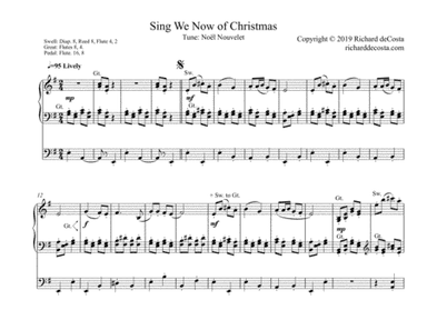 Sing We Now of Christmas (Noel Nouvelet) (arr. Richard deCosta)