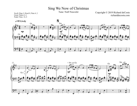 Sing We Now of Christmas (Noel Nouvelet) (arr. Richard deCosta)