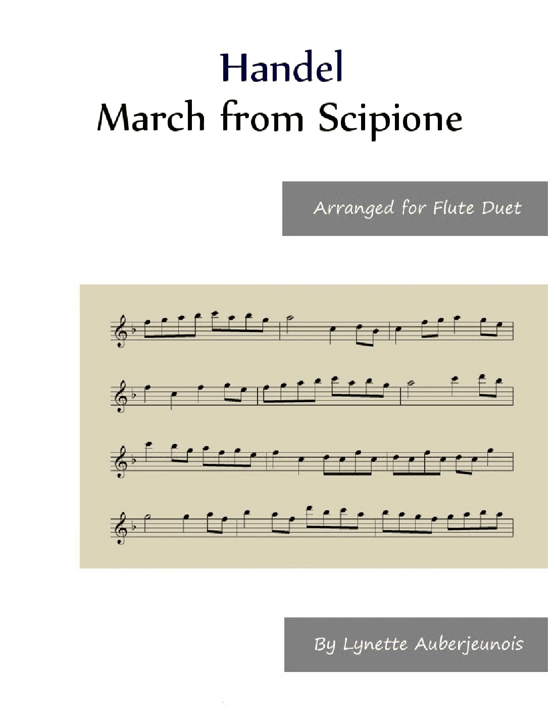 March from Scipione - Flute Duet (arr. Lynette Auberjeunois)