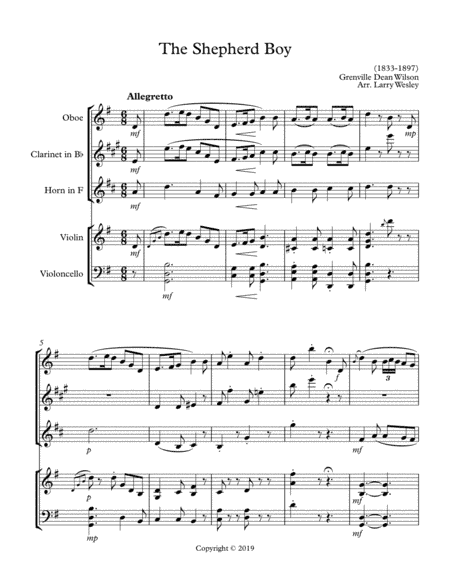 The Shepherd Boy (arr. Larry Wesley)