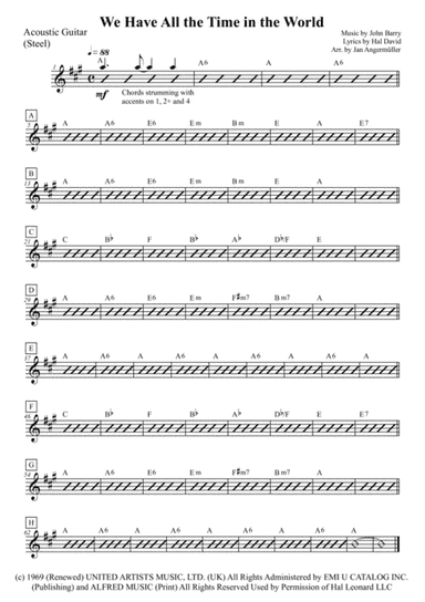 We Have All The Time In The World (arr. Jan Angermüller)