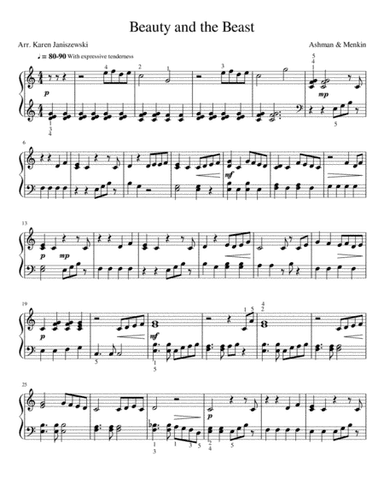 Beauty And The Beast (arr. Karen D. Janiszewski)