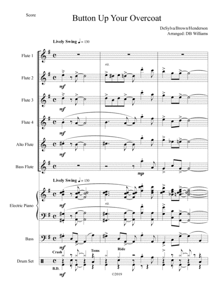 Button Up Your Overcoat (arr. DB Williams)