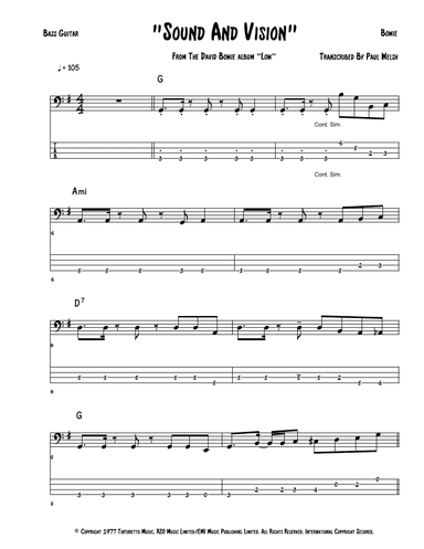 Sound And Vision (arr. Accubass)