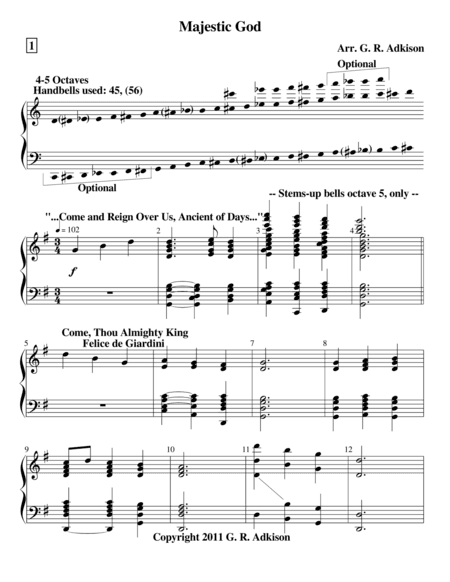 Majestic God (arr. G. R. Adkison)