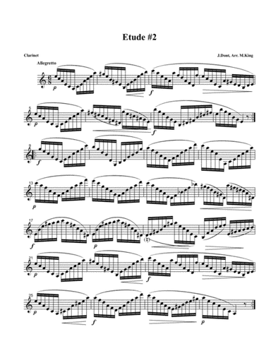 Clarinet Etude #2, Arr. Marten King (arr. Marten King)