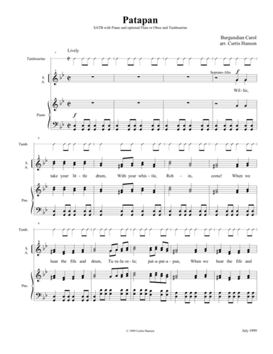 Patapan (SATB) (arr. Curtis Hanson)