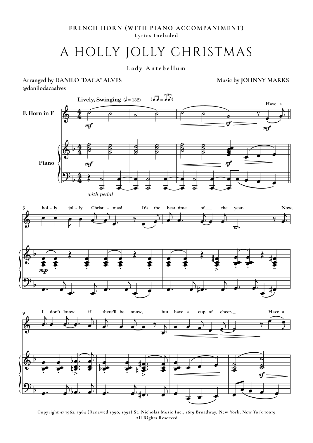 A Holly Jolly Christmas (arr. Danilo "Daca" Alves)