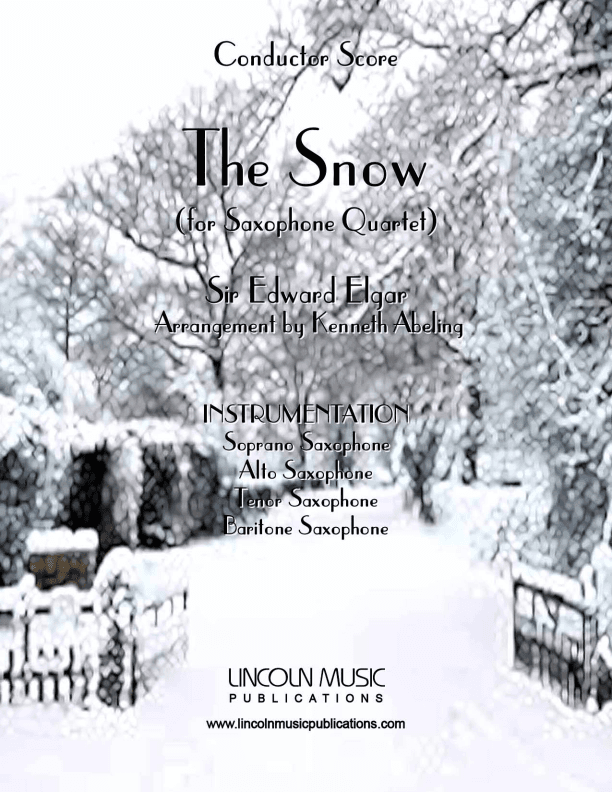 The Snow, Op. 26, No. 1 (for Saxophone Quartet) (arr. Kenneth Abeling)