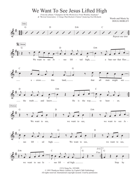 We Want To See Jesus Lifted High (arr. Travis J. Gandy)