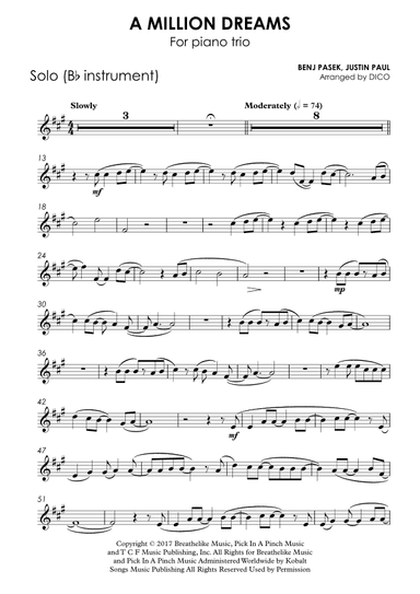 A Million Dreams (arr. Dico)