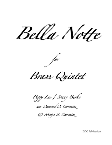 Bella Notte (arr. Desmond D. Cervantez and Maiya B. Cervantez)