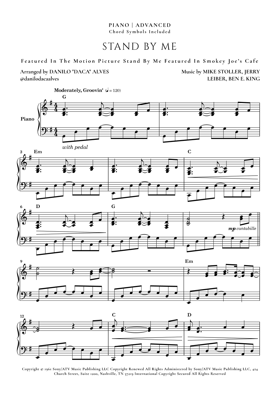 Stand By Me (arr. Danilo "Daca" Alves)