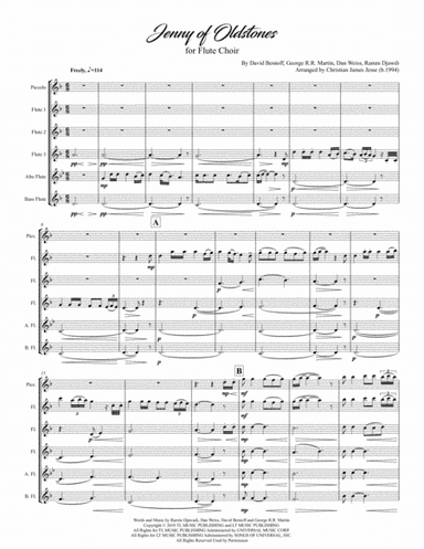 Jenny Of Oldstones (arr. Christian James Jesse)