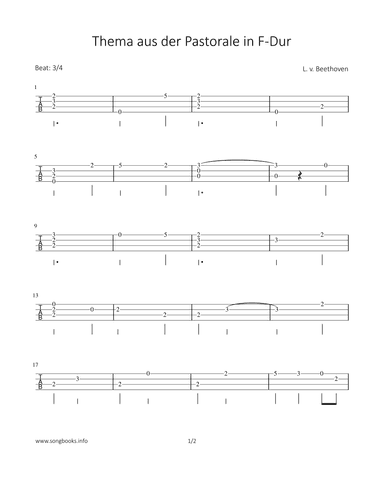 Thema aus der Pastorale in F-Dur (arr. Bettina Schipp)