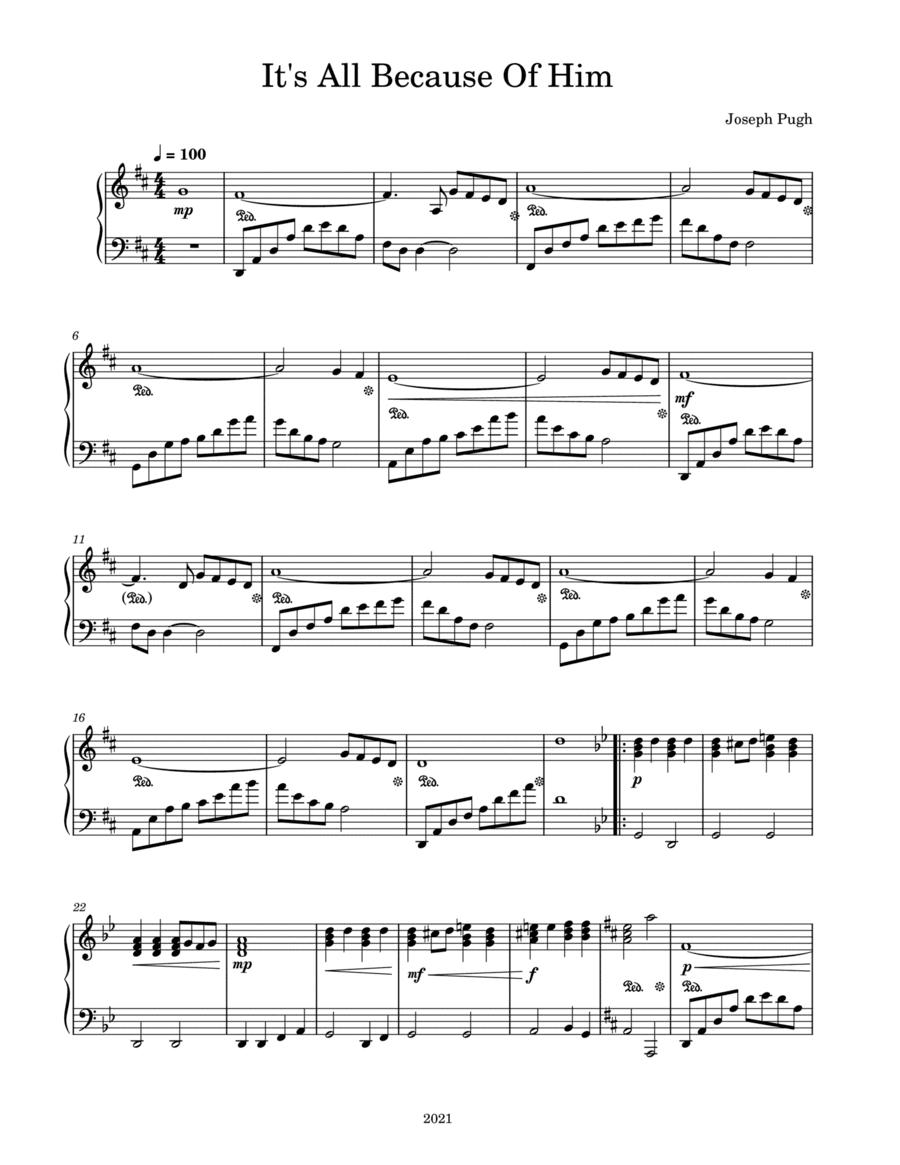 It's All Because Of Him(Piano Solo)