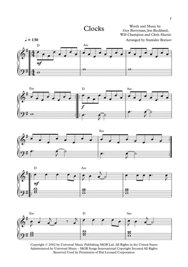 Clocks (arr. Stanislav Borisov)