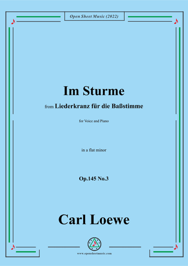 Loewe-Im Sturme,Op.145 No.3,in a flat minor (arr. OSM Press)
