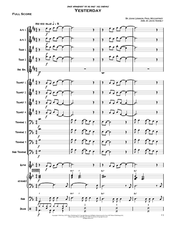 Yesterday (arr. John Hoesly)