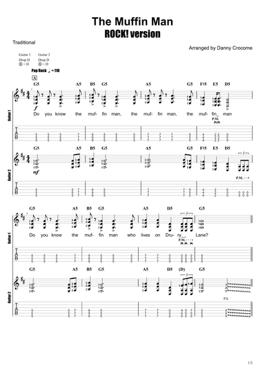 The Muffin Man (ROCK! version) (arr. Danny Crocome)