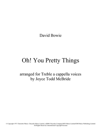 Oh You Pretty Things (arr. Arranged by Joyce Todd McBride)