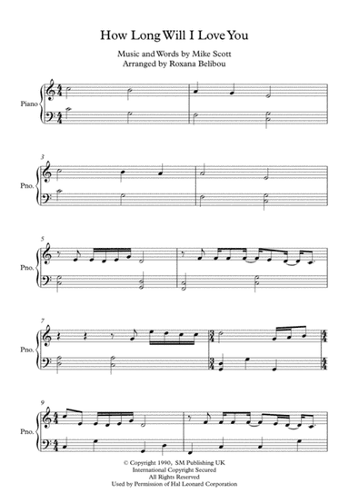 How Long Will I Love You (arr. Roxana Belibou)