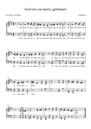 God rest you merry, gentlemen_F# minor key (arr. Albert van Niasky)
