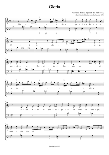 Gloria patri et filio (arr. Early Music Scores)