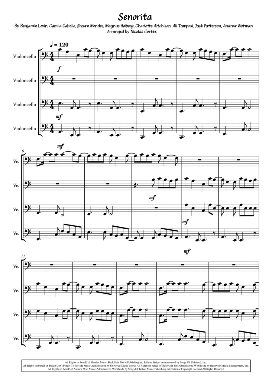 Senorita (arr. Nicolás Cortés Castillo)
