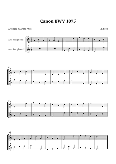 Canon BWV 1075 (arr. André Nusa)