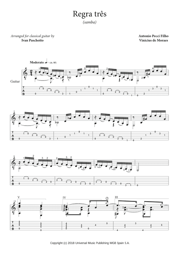 Regra Tres (arr. Ivan Paschoito)