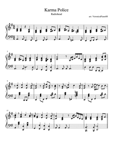 Karma Police (arr. VeronicaPiano88)
