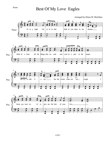 Best Of My Love (arr. Diane M. McGahee)