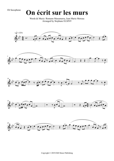 On Ecrit Sur Les Murs (arr. Stephane ELSINY)