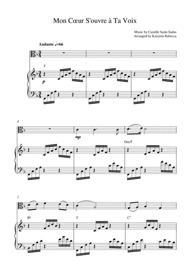 Mon Cœur S'ouvre à Ta Voix (arr. Kaiserin Rebecca)