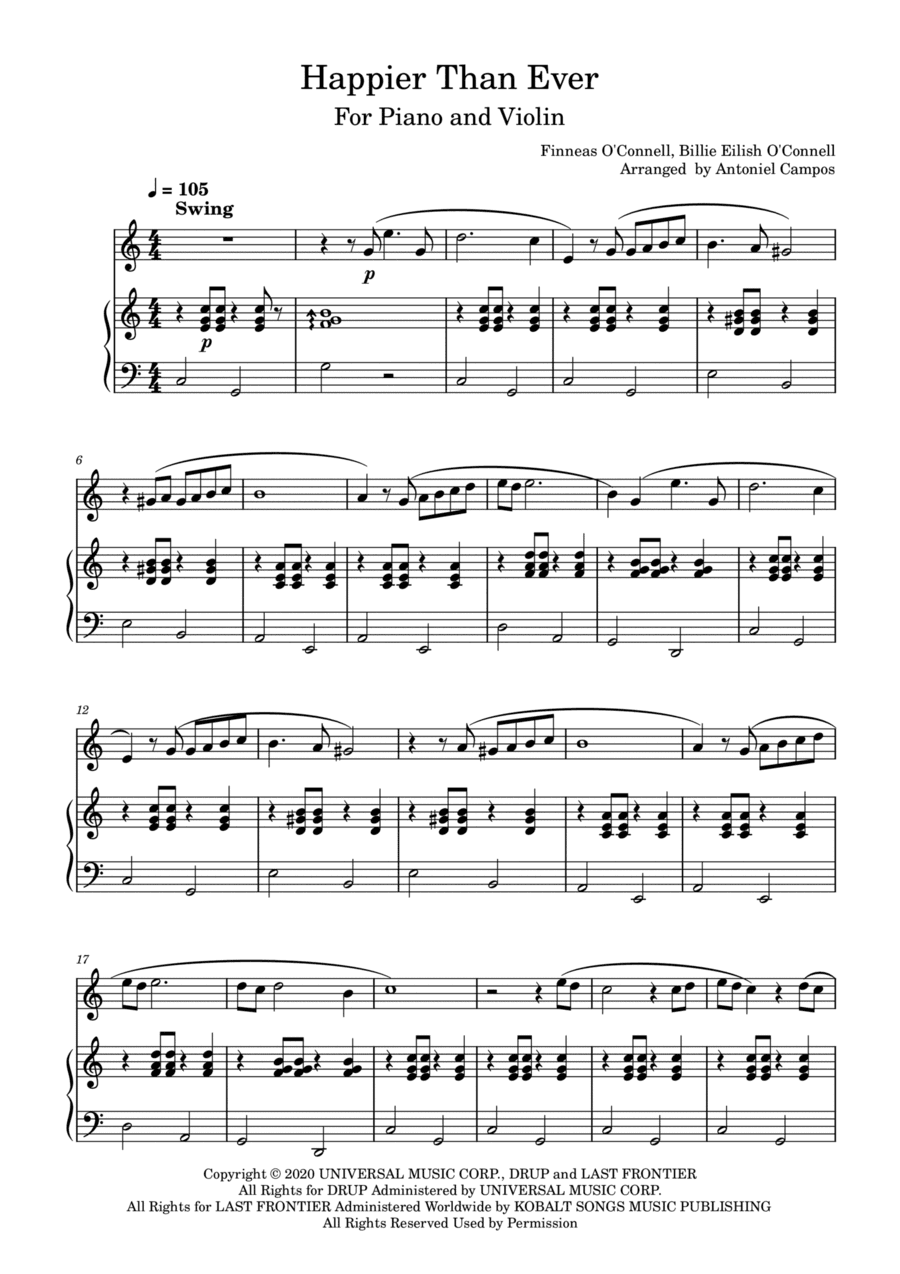 Happier Than Ever (arr. Antoniel Campos)